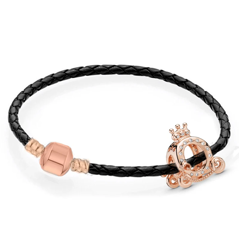 TOGORY, роскошные простые браслеты с подвесками, уникальные брендовые браслеты из розового золота с кристаллами для женщин, браслет из бусин, сделай сам и браслет, ювелирное изделие, подарок - Окраска металла: R05