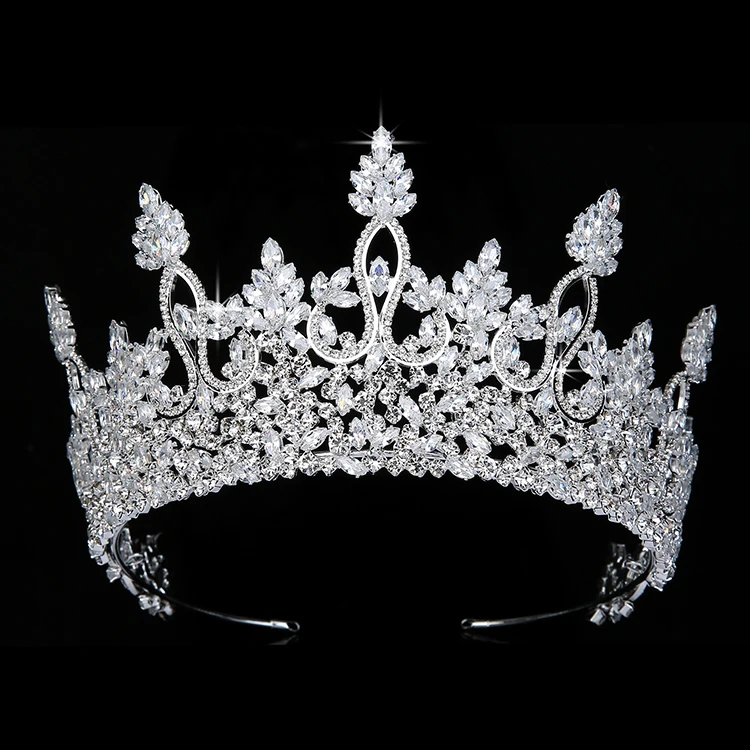 Tiaras And Crown HADIYANA Gorgeous Vintage Creative Cubic Zircon Women Wedding Party Hair Accessories BC5431 Corona Princesa