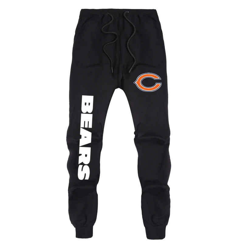 Новые весенние и осенние повседневные штаны Seahawks, новая мужская хлопковая повседневная одежда для футбола, патриоты для влюбленных, мужские повседневные спортивные штаны - Цвет: Bears Black