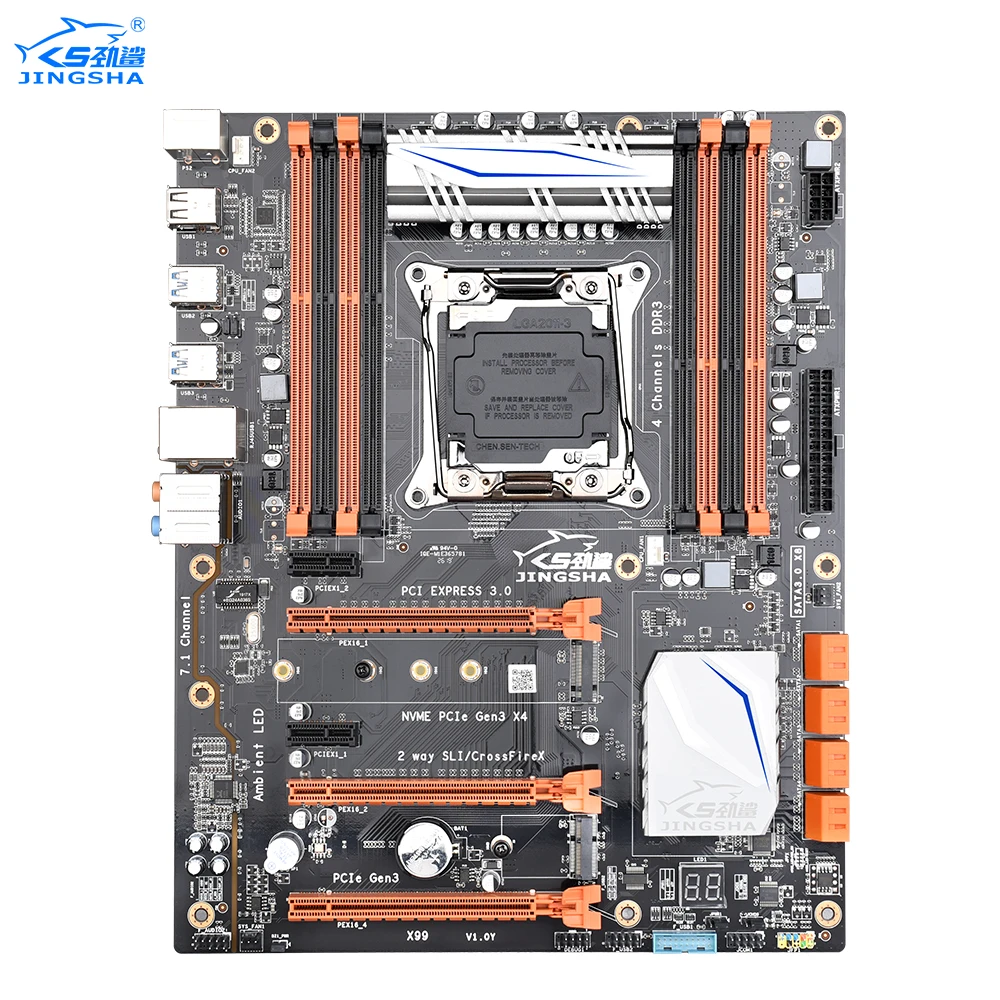 

JINGSHA X99 LGA2011-V3 LGA 2011 Professional 4 Channel DDR3 Computer Motherboard X 99 LGA2011-3 e5 2678 v3