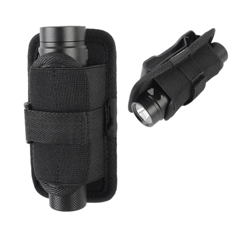 

Outdoor Flashlight Cover Durable Nylon Flashlight Set Pu360 Degree Rotatable Clip Belt Carrying Case Adjustable Size Flashlight