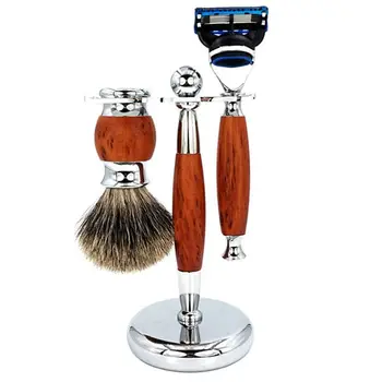 

3In1 Safety Razor Set Shaving Brush Kit, 5 Layers Manual Safety Razor + Badger Hair Shaving Brush + Razor Holder Stand