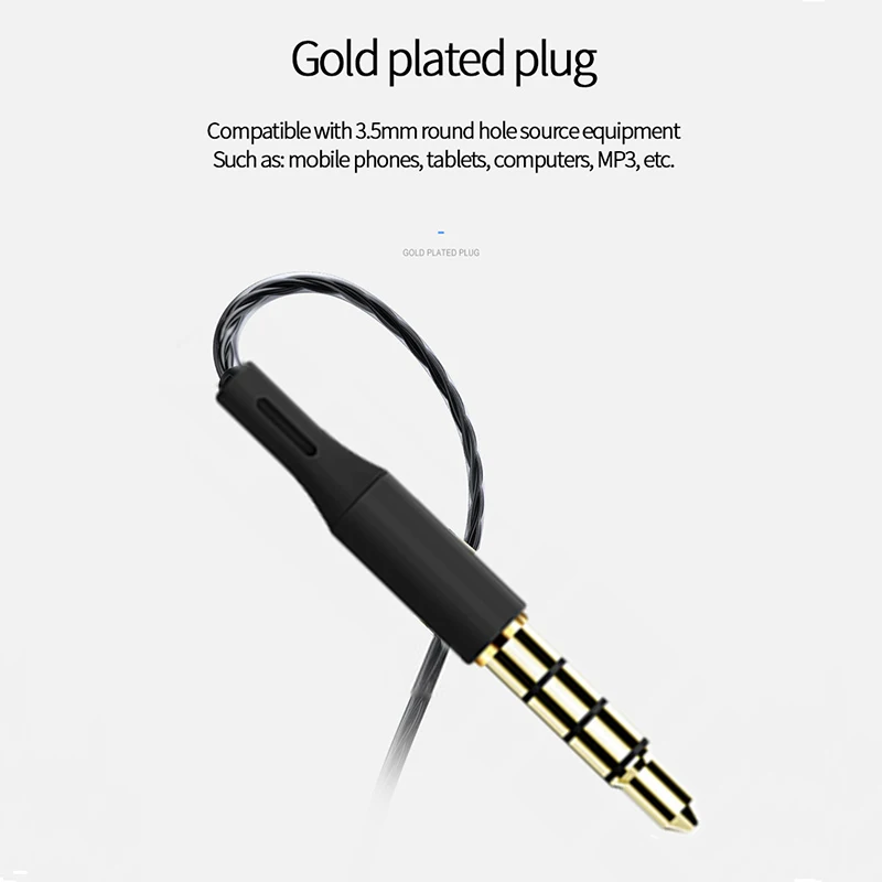 In Ear Wired Headphones For Phone with Microphone Wire Earphone Earbud Bass Headsets for Mobile Phone Iphone Xiaomi