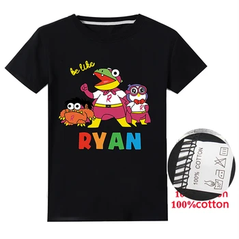 

Child Boys Girls Cartoon Ryan Toys Review T-shirts Kids Short Sleeve Tshirts Kids O-Neck Summer Tees Top Costume Baby Clothing