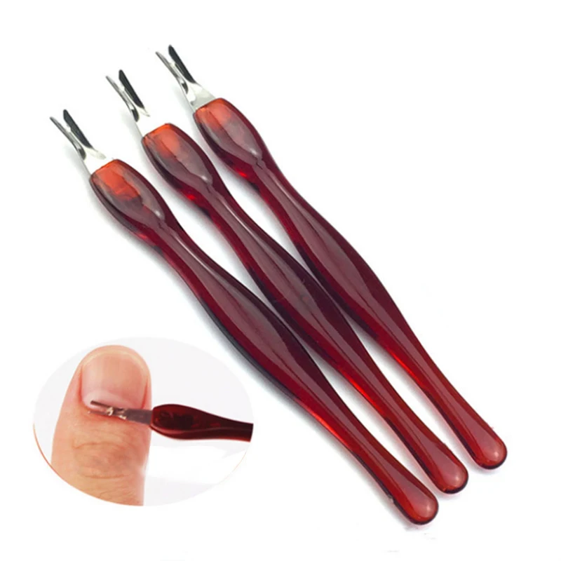 

1 PCS Nail Manicure Dual-use Dead Skin Fork Repair Nail Edge Horny Dead Skin Nail Tool Supplies Color Sent Randomly