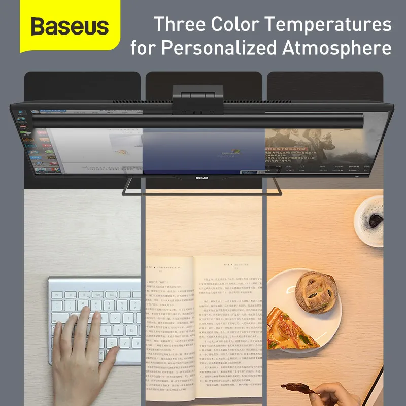 Baseus Screen Hanging Light Desk Lamp Computer Laptop Light Table Lamp For LCD Monitor Lamp Study Reading Light
