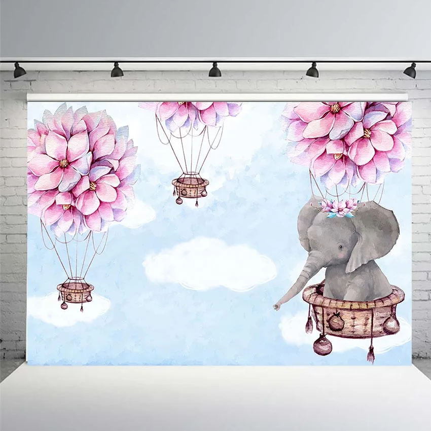 elephant hot air balloon baby shower