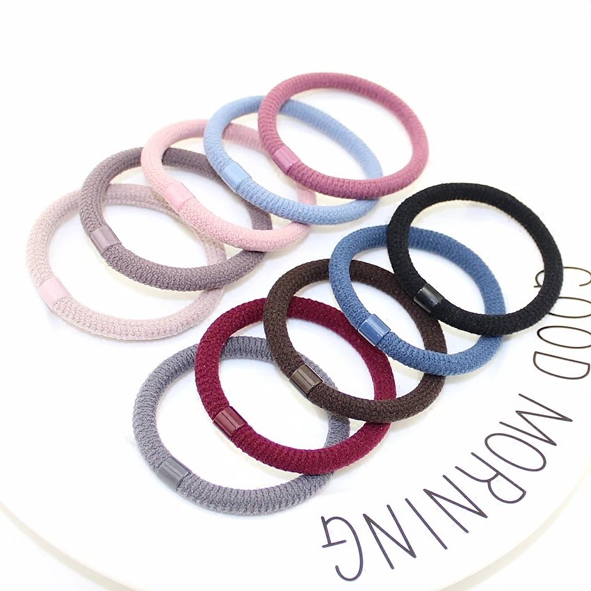 

10Pcs Simple Basic Hair Band High Elastic Scrunchie Hair Ring Fashion Hair Accessories For Women Girls Headband Ponytail Holder