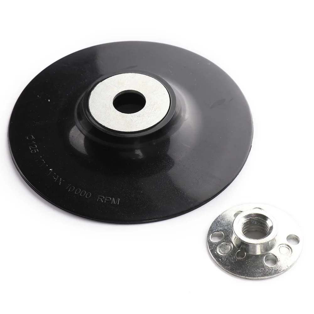 5 inch 125mm Screw M14 Disc Buffing Bonnet Wheel Sander Special Sander Polishing Disc Angle Grinder Chassis Rubber Backing Pad woodturners bowl and spindle sander package for wood lathes new m16 polishing buffing bonnet polisher buffer wheel pad disc disk