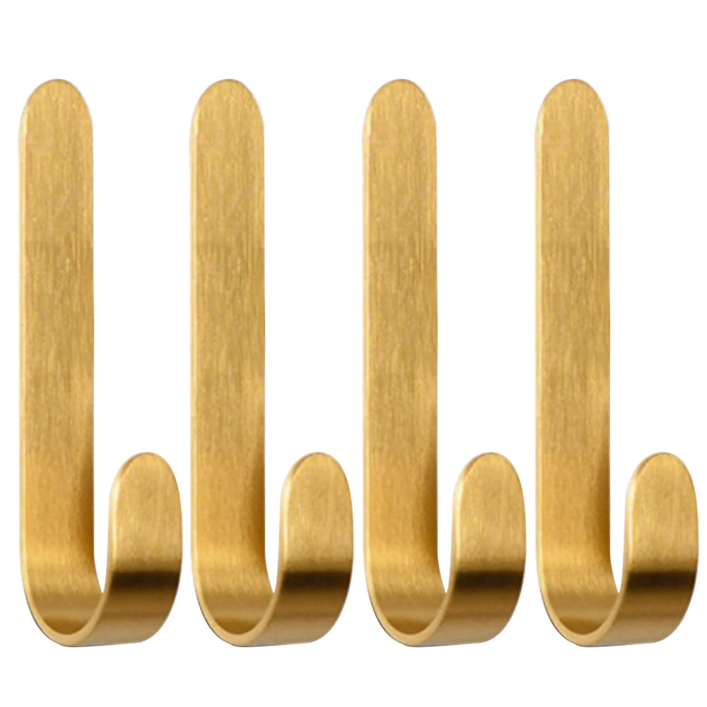 

4 Pcs Brass Wall-mounted Hooks Hanger Door Towel Holder Rack Wall Decoration for Home Bag Kitchenware Clother Wall Hanging Hook