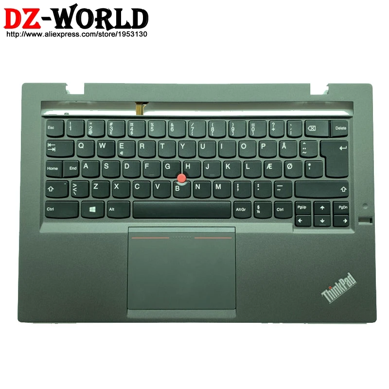Верхний корпус с датской клавиатурой подсветкой и тачпадом для Lenovo Thinkpad X1 Carbon 2nd C