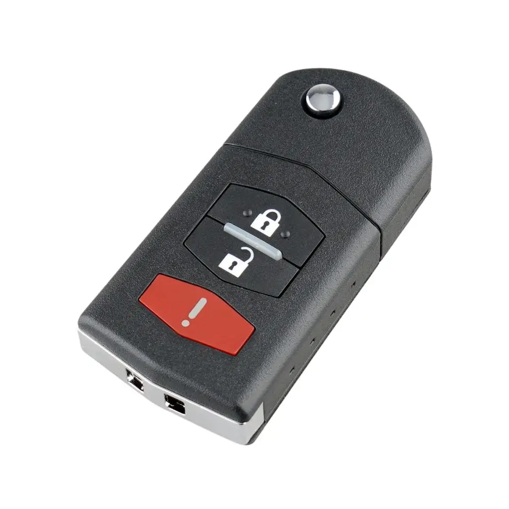 BHKEY KPU41788 FLIP SMART CAR KEY FOR MAZDA 6 SEDAN RX-8 2005 2006 2007 2008 CAR REMOTE KEY FOB 313.8MHZ 4D63 CHIP 3/4BUTTONS