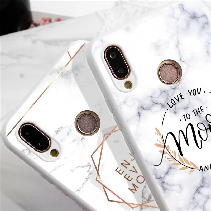 Зимние новые мраморные матовые задние чехлы для huawei P20 P9 P10 P30 Lite Pro P Smart Z Y5 Y9 Prime чехол геометрический ананас
