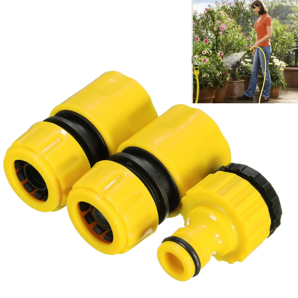 Трубный фитинг под шланг набор быстро желтый разъем для воды адаптер садовый газон кран аксессуары для сада для 3/" и 1/2" краны