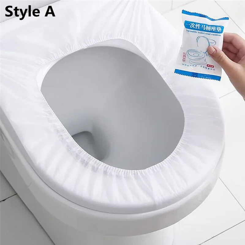 50-80 조각 휴대용 일회용 화장실 쿠션 커버 여행 변기 커버 항균 Waterproo 홈 액세서리 욕실