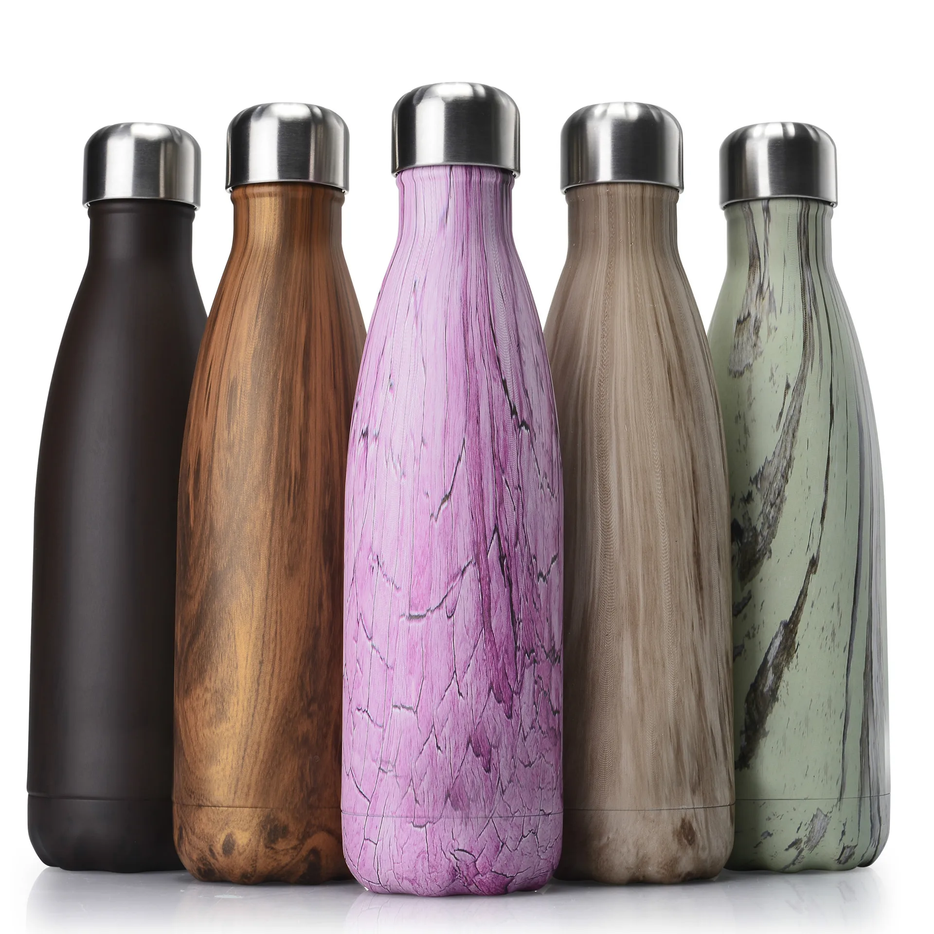 

Swell Stainless Steel Sports Bottle Gift Customization Pitcher a Generation of Fat Wood Grain Coke Bottle Insulated Cup