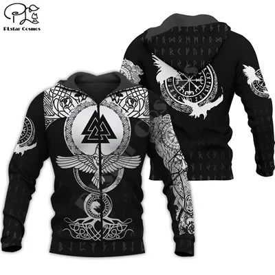 Zip hoodies PLstar Космос Викинг Татуировка воина Модный спортивный костюм Повседневная Красочная 3D печать Толстовка/куртка/для мужчин и женщин s10 - Цвет: Zip hoodies