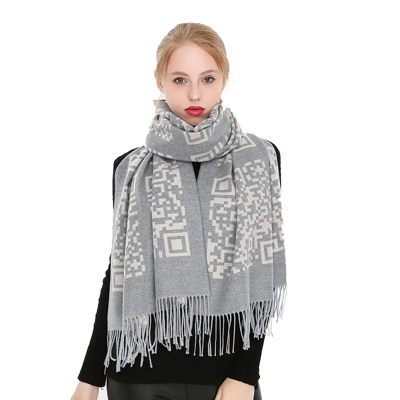 VISROVER-2018-3-colorways-Fashion-two-dimensional-code-Winter-cashmere-Scarf-For-Women-Luxury-Cotton-Shawls