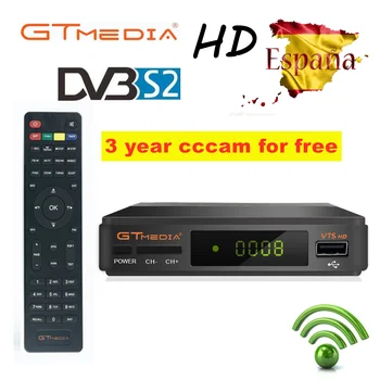 

Spain V7S HD DVB-S2 Satellite Receiver Full 1080P HD Receptor Support PowerVu YouTube Bisskey Youpron+ 3 Year cccam