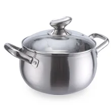 Утолщенный суп-горшок из нержавеющей стали с двумя ручками