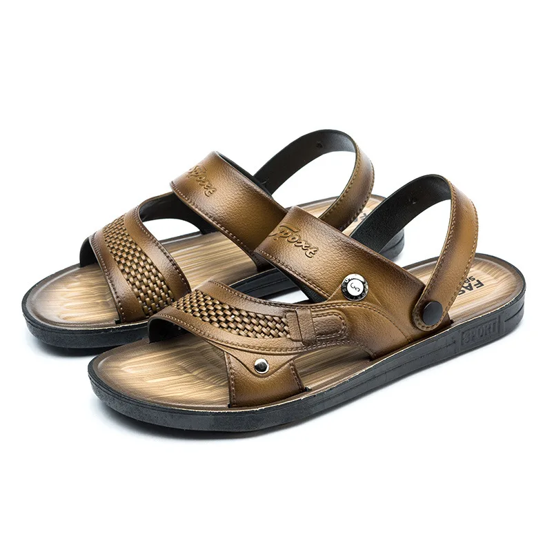 

2019 Summer New Style MEN'S Sandals Peep-Toe Sandals Anti-slip Dual Purpose Slippers MEN'S SHOES