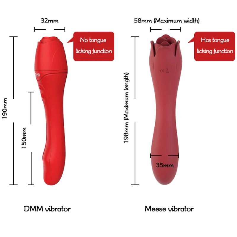 Oral Sex Licking Tongue Vibrator rose vibator Toys for Women sexy Silicone Dildo Vibrator clitoris sucking stimulator massager 6