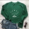 I Am Part Of The Earth Sweatshirt Aesthetic Moon And Stars Nature Lover Pullovers Boho Women Graphic Hiking Outdoor Sweatshirts ► Photo 3/6