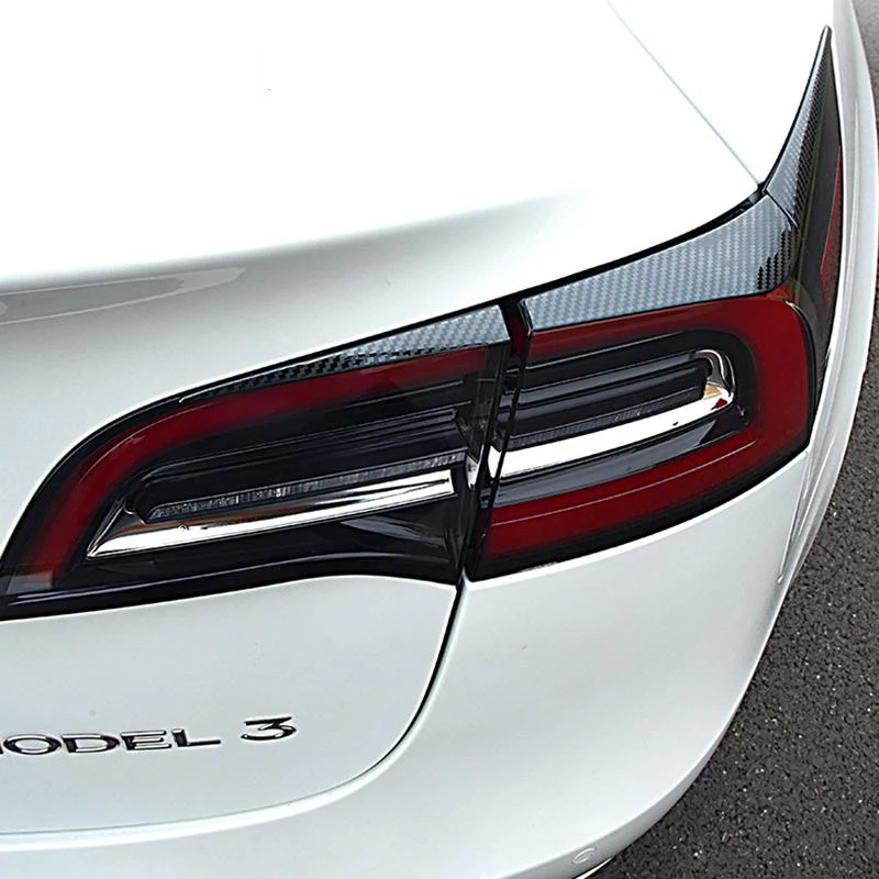 

Car taillight decoration stickers, rear headlight frame modification bright strip exterior Accessories For Tesla model3