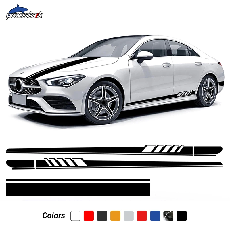 Выпуск AMG наклейка на капюшон боковая полоска юбка для Mercedes Benz CLA Class 45 35 C117 W117 X117 C118