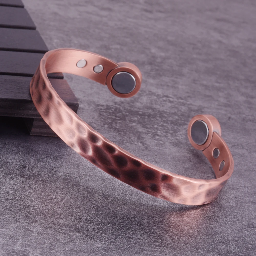 

Copper Magnetic Bracelet Men 10mm Adjustable Magnetic Bracelet Benefits Health Magnet Energy Open Cuff Copper Bracelet Bangles