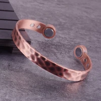 Vinterly Copper Magnetic Bracelets Men 10mm Wide Adjustable Benefits Health Magnet Energy Open Cuff Bangles Resizable Jewelry 1