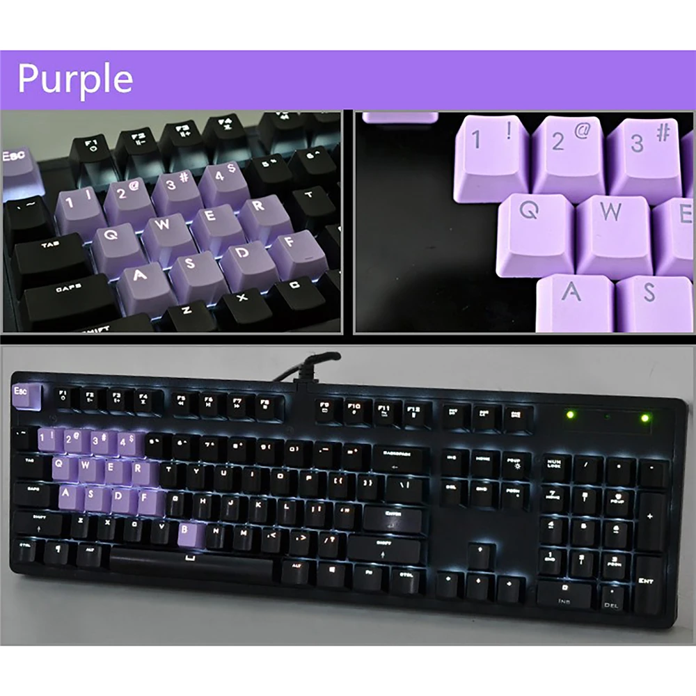 

Replacement Keycaps 14 keys PBT Keycaps Two-color Translucent OEM Height Key Cap for Mechanical Keyboard Parts