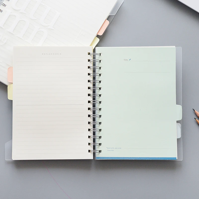 120 Sheets B5/A5/A6 Notebook Double Coil Loose-Leaf Memo Pad PP Cover Pocket Book Blank Grid Horizontal Line Inside Page Planner 120 Sheets B5/A5/A6 Notebook Double Coil Loose-Leaf Memo Pad PP Cover Pocket Book Blank Grid Horizontal Line Inside Page Planner