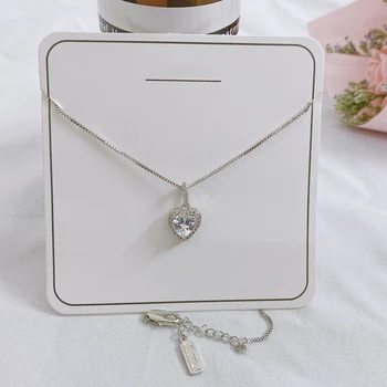 

Original luxury 925 sterling silver necklace wedding bride AAA female party fashion Bulgarian love peach heart necklace gift