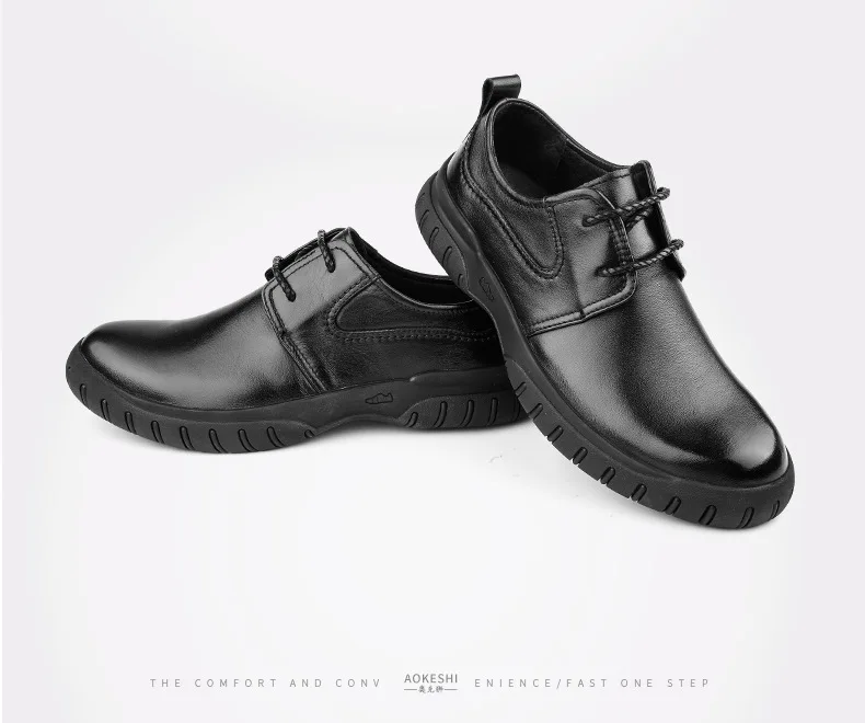 High Quality Genuine Leather Mens Shoes Air-permeable Leisure Round-headed Leather Low top Autumn Winter cowhide casual shoes