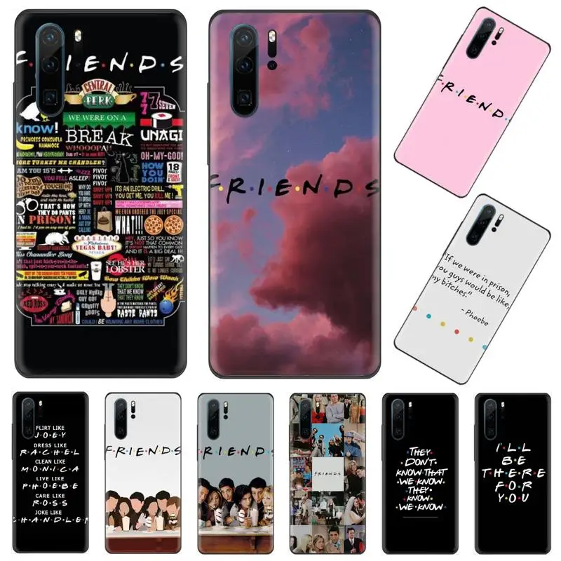 Силиконовый чехол для телефона с текстом по телевизору и надписью USA Friends Huawei P9 P10