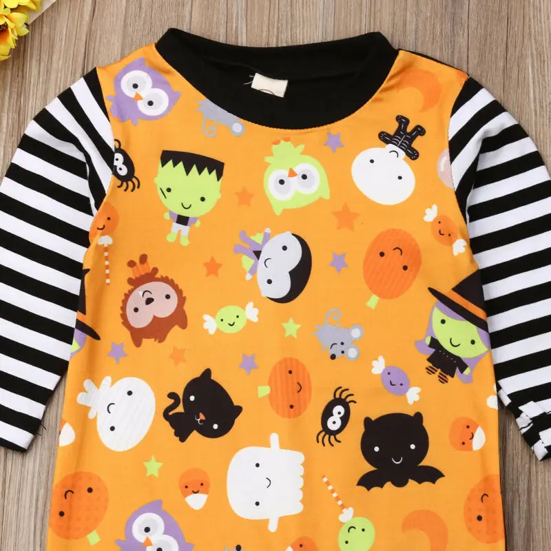 Toddler Newborn Baby Halloween Costume Romper Cute Cartoon Long Sleeve Infant Boys Girls Jumpsuit Outfits Winter Clothes