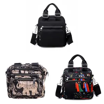 

Women Ethnic Style Printing Mini Backpack Hand Shoulder Bag Middle School Student School Bag Outdoor Lady Female Small Rucksack