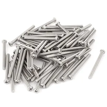 

uxcell M4 x 45mm 304 Stainless Steel Crosshead Phillips Round Head Screws Bolt 60pcs