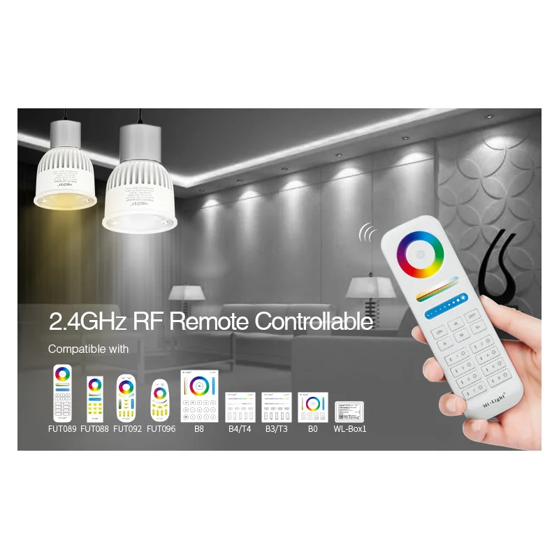 Miboxer 6 Вт RGB+ CCT Светодиодный прожектор FUT106 GU10 с регулируемой яркостью светодиодный светильник для спальни, ресторана, гостиной, кухни, освещения