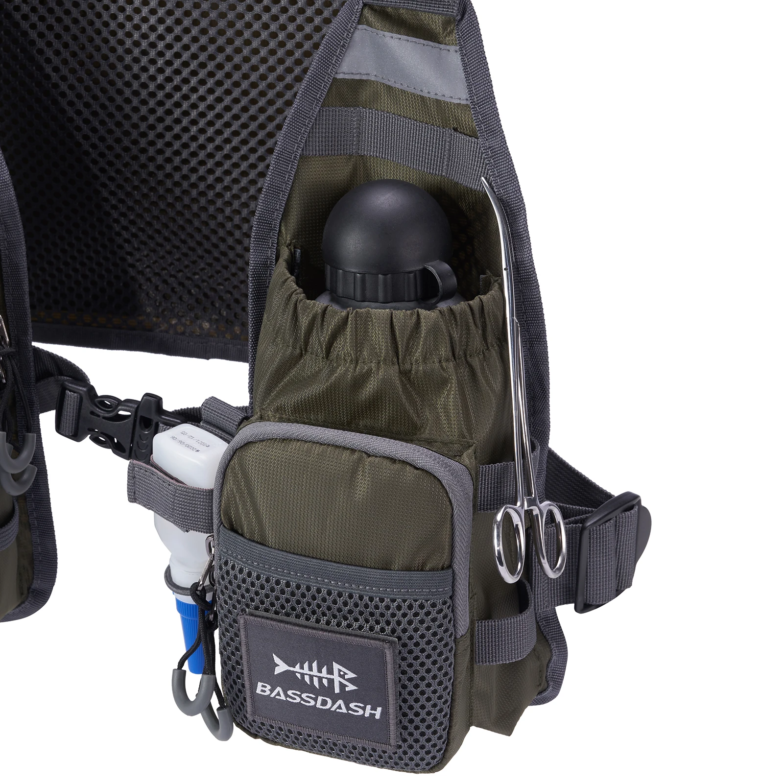 Gilet pêche à la mouche ultra-léger Bassdash FV08 - Sac poitrine portable unisexe pour pêcheur mouche