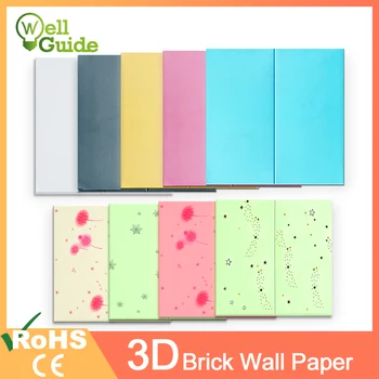 

3D Wall Stickers Brick stone pattern Waterproof Self-Adhesive 70cm*77cm 3D Wallpaper Sticker For Kids Room Kitchen Living Room