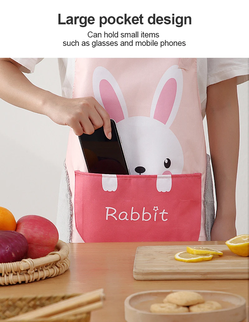 Cartoon Kitchen Apron Cute Cat Printed Sleeveless Aprons Cotton Household Men Women Cleaning Apron