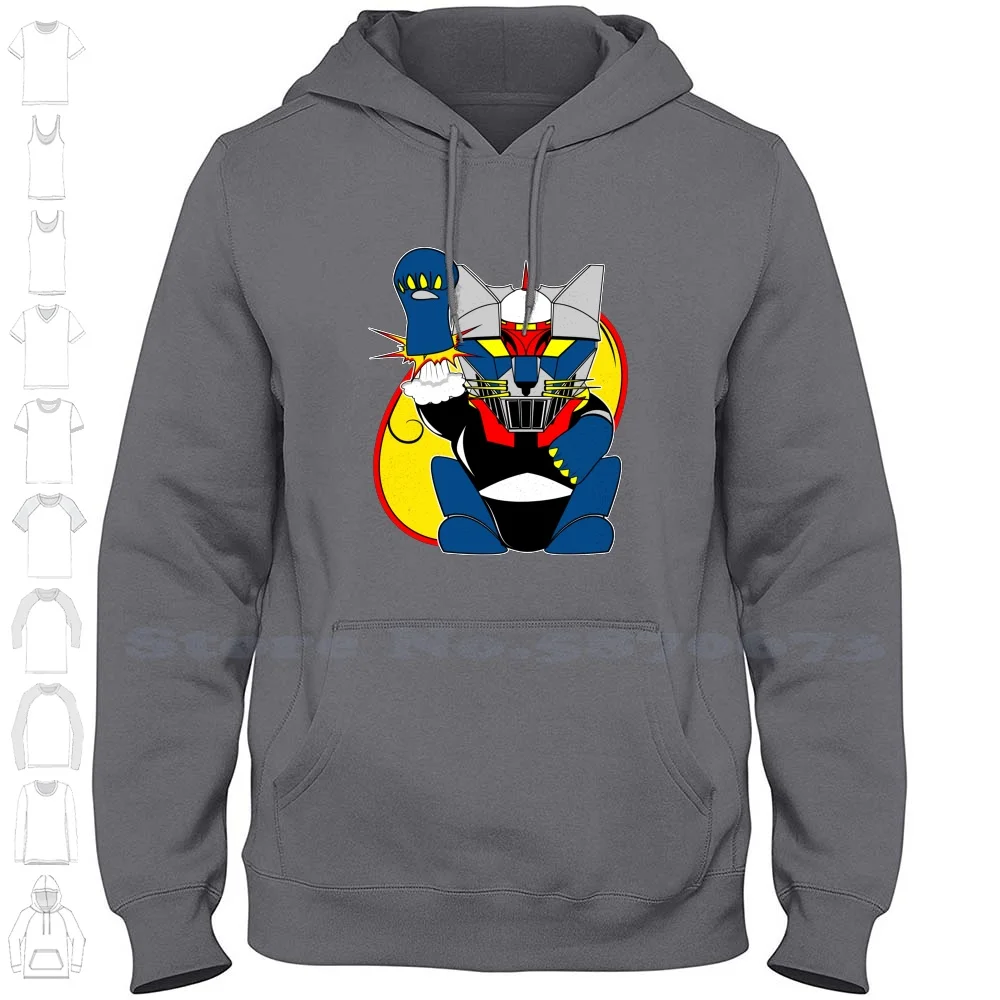 Meowzinger Z! Felpe Con Cappuccio Felpa Per Uomo Donna Z Mazinga Mecha Robot Cat Luck Anime 70S