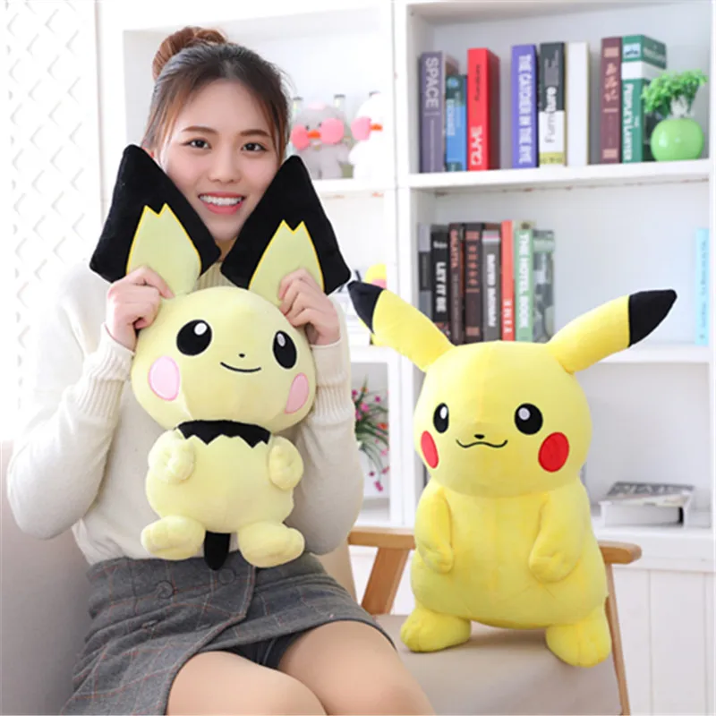 Best selling cartoon anime plush toy pikachu men and women doll fabric soft pillow cushion home decoration rag doll gift doll
