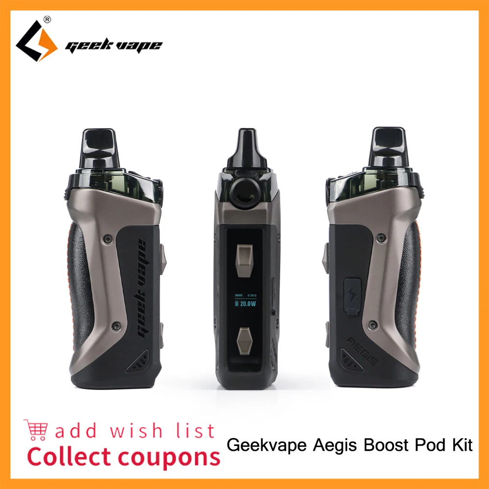 Geekvape Aegis Boost pod vape Комплект Встроенный аккумулятор 1500 мАч с 3 7 мл Форсунка