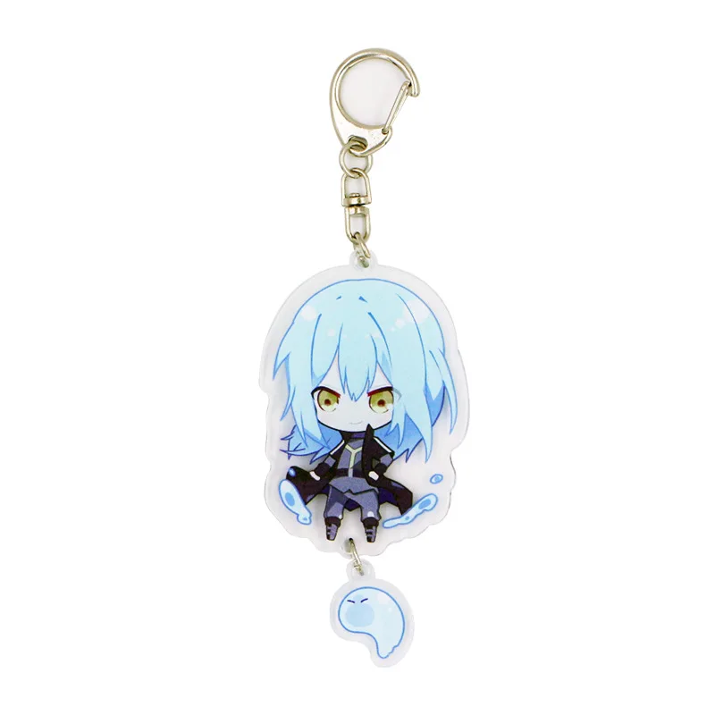 Rimuru Tempest Cosplay Keychain That Time I Got Reincarnated as a Slime Cartoon Figure Key Ring Acrylic Pendent Gift Key Chains halloween outfits Cosplay Costumes