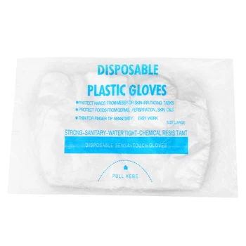 

100pcs Disposable Gloves Food Grade Material Transparent Household Catering Sanitary Gloves New DTT88
