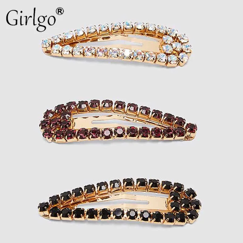 Girlgo ZA Новинка Искрящиеся заколки для волос аксессуары ювелирные изделия для женщин Boho модные элегантные заколки с кристаллами Bijoux подарок