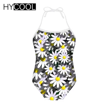 

HYCOOL Kids Swimwear Beautiful Daisy Flower Children swimsuit Kids Swimwear One-piece Suits Girls Bathing Suit